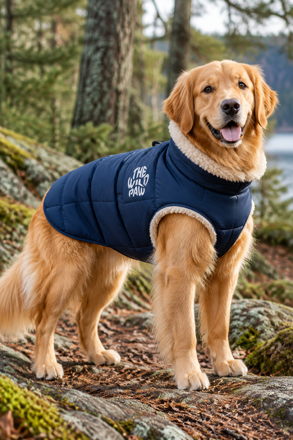Rack & Ridge | Furline Navy Blue Insulated Dog Coat