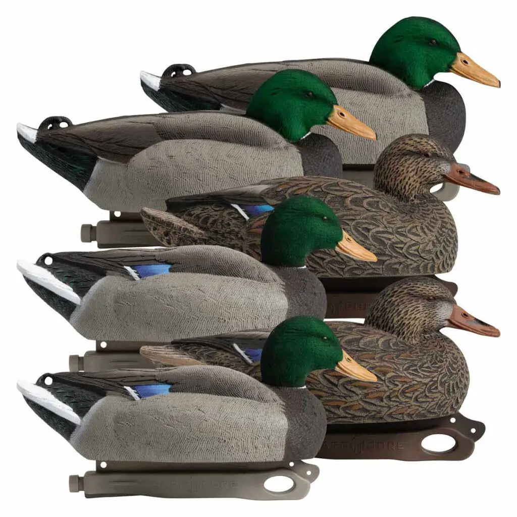 Hard Core Rugged Series Mallard Floater Decoys | Flocked Drakes, 6-Pack