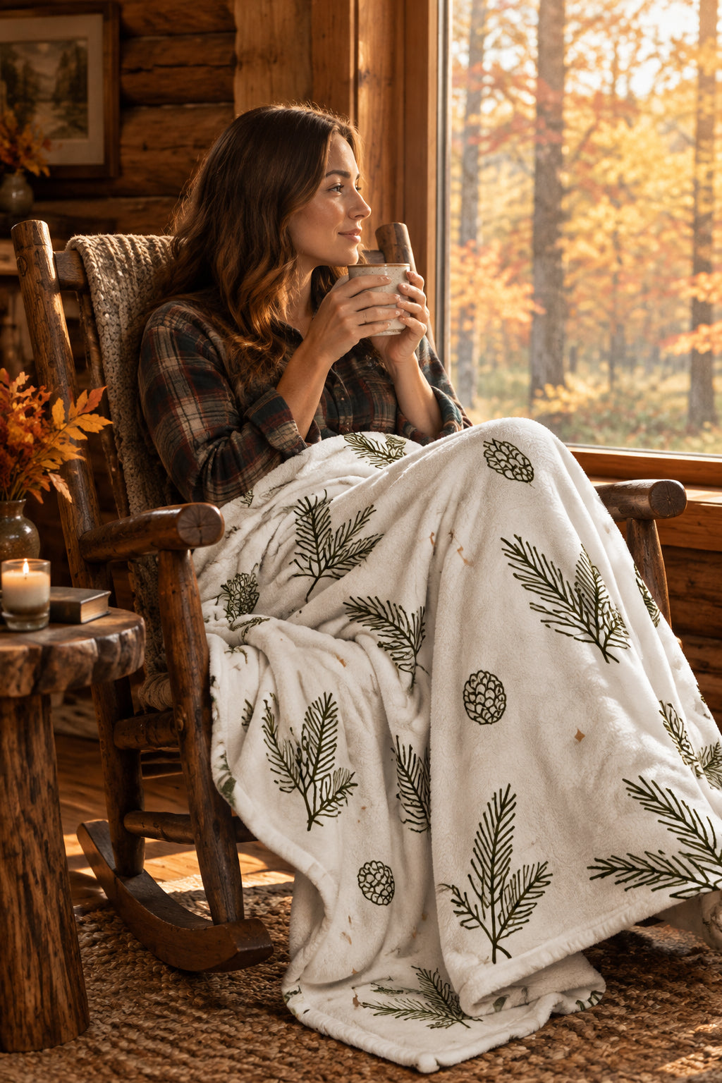 pinecone throw blanket