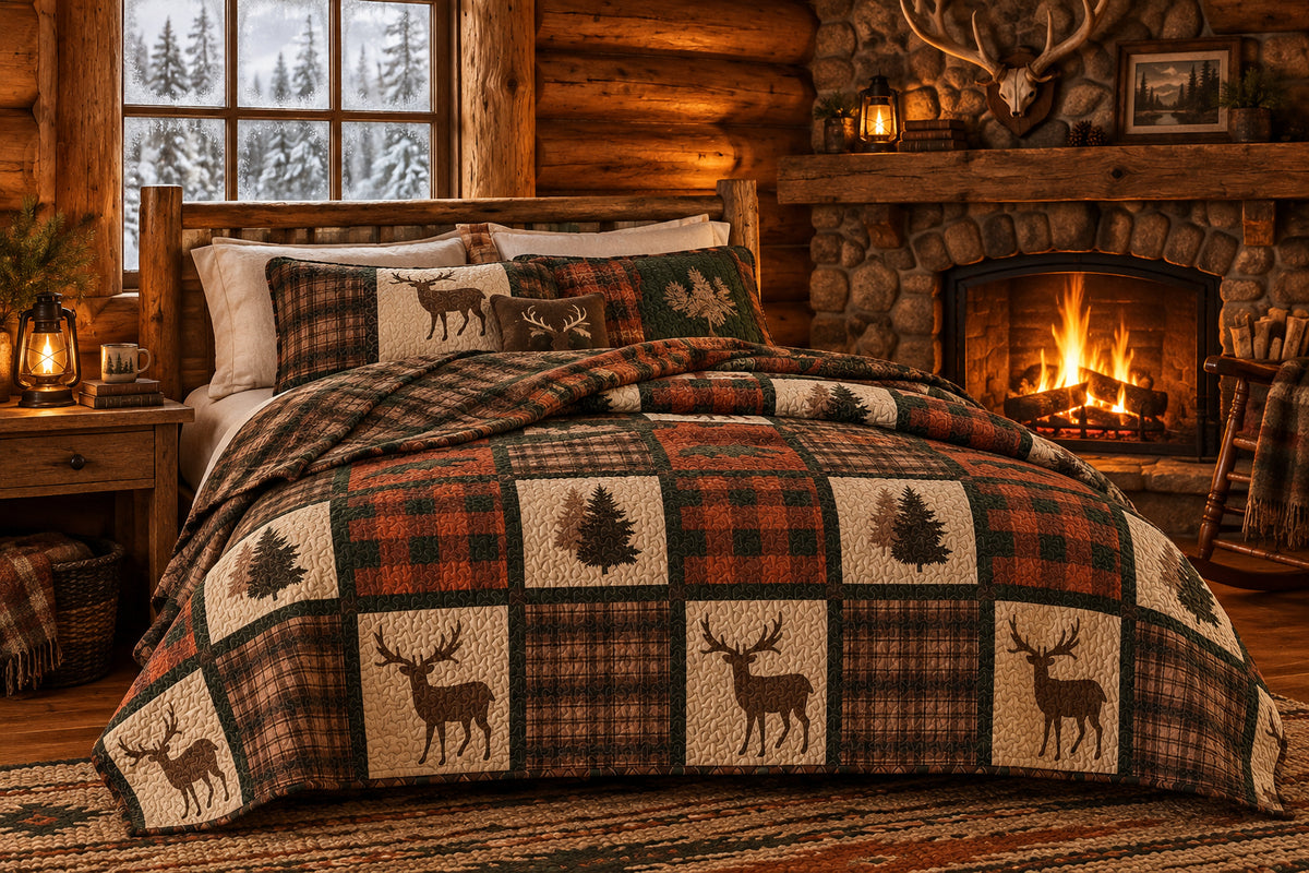 Rack & Ridge | Stonehurst Lodge Plaid Quilt Set