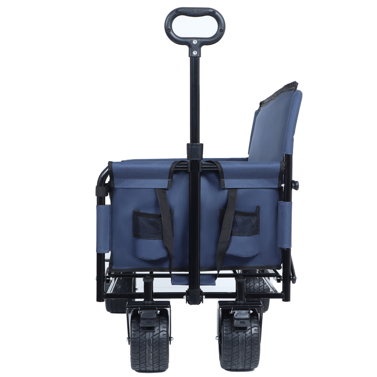 3-in-1 Folding Outdoor Wagon with Bench Seat | Dark Blue