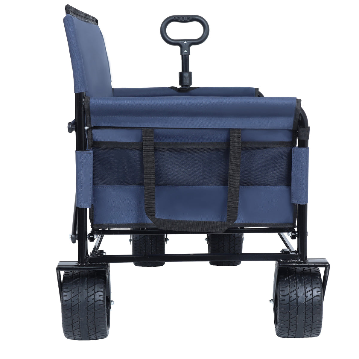 3-in-1 Folding Outdoor Wagon with Bench Seat | Dark Blue