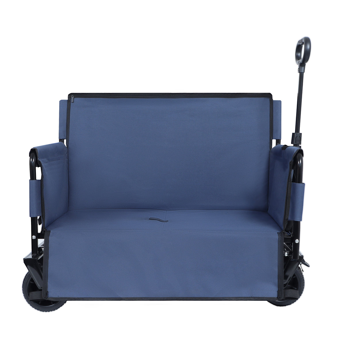 3-in-1 Folding Outdoor Wagon with Bench Seat | Dark Blue